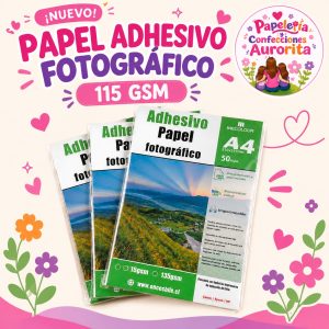 Papel adhesivo fotografico mecolour 115 gsm A4