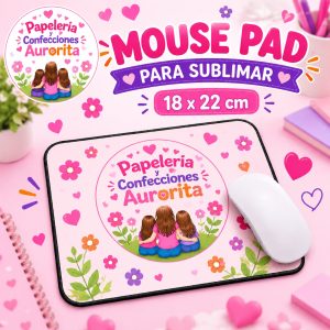 Mouse pad para sublimar 18 x 22 cm