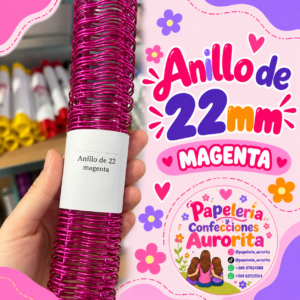 Anillos de 22 mm magenta (4 unidades)