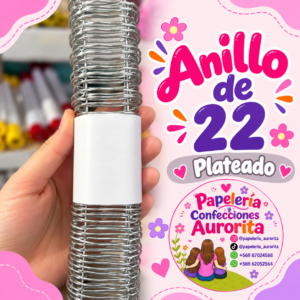 Anillos de 22 mm plateado (4 unidades)