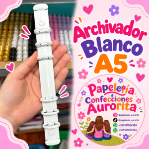 Archivador A5 blanco