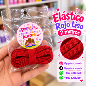 Elástico rojo liso (2 metros)
