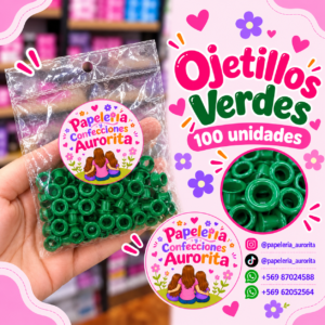 Ojetillos verdes (100 unidades)