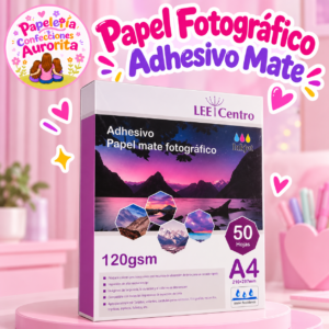 Adhesivo papel fotográfico mate 120 gsm A4 50 hojas